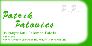 patrik palovics business card